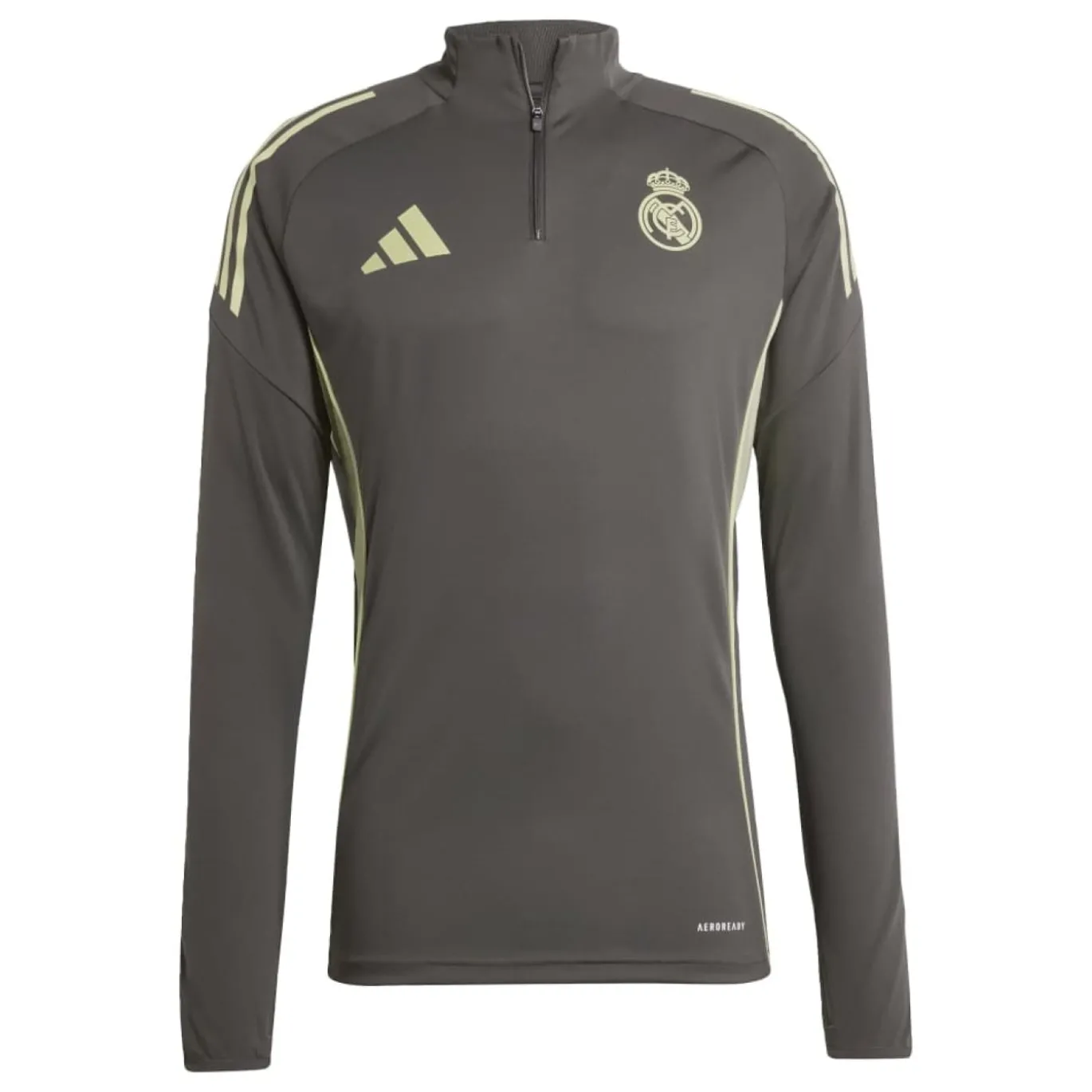 adidas Real Madrid Trainingspak 1/4-Zip 2025-2026 Grijs Lichtgroen
