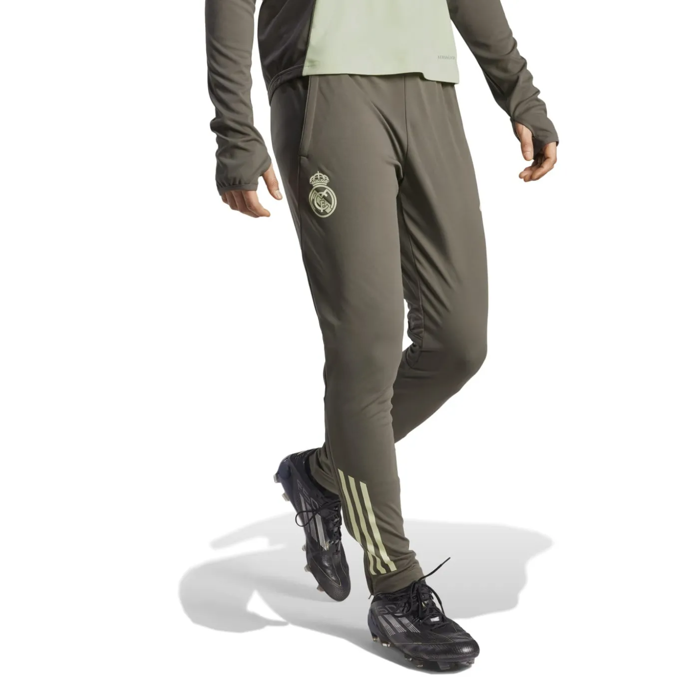 adidas Real Madrid Trainingspak 1/4-Zip 2025-2026 Grijs Lichtgroen