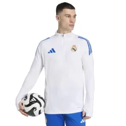 adidas Real Madrid Trainingspak 1/4-Zip Europees 2025-2026 Wit Blauw