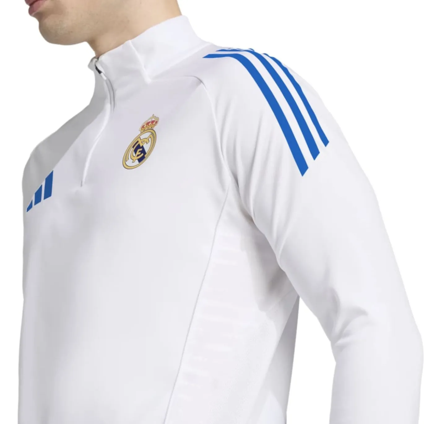 adidas Real Madrid Trainingspak 1/4-Zip Europees 2025-2026 Wit Blauw