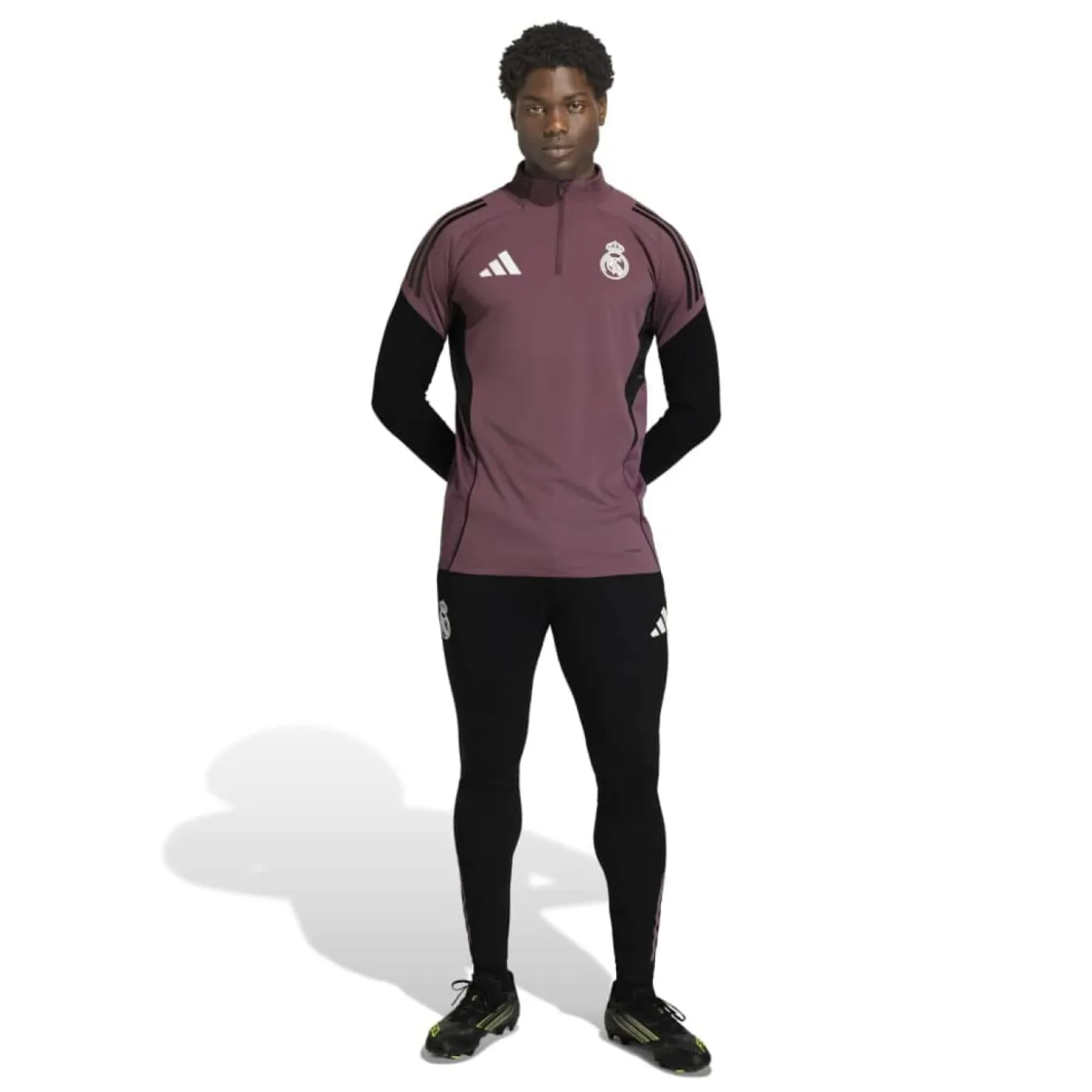 adidas Real Madrid Trainingspak 1/4-Zip 2025-2026 Paars Zwart Wit