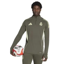 adidas Real Madrid Trainingstrui 1/4-Zip 2025-2026 Grijs Lichtgroen