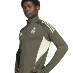 adidas Real Madrid Trainingstrui 1/4-Zip 2025-2026 Grijs Lichtgroen