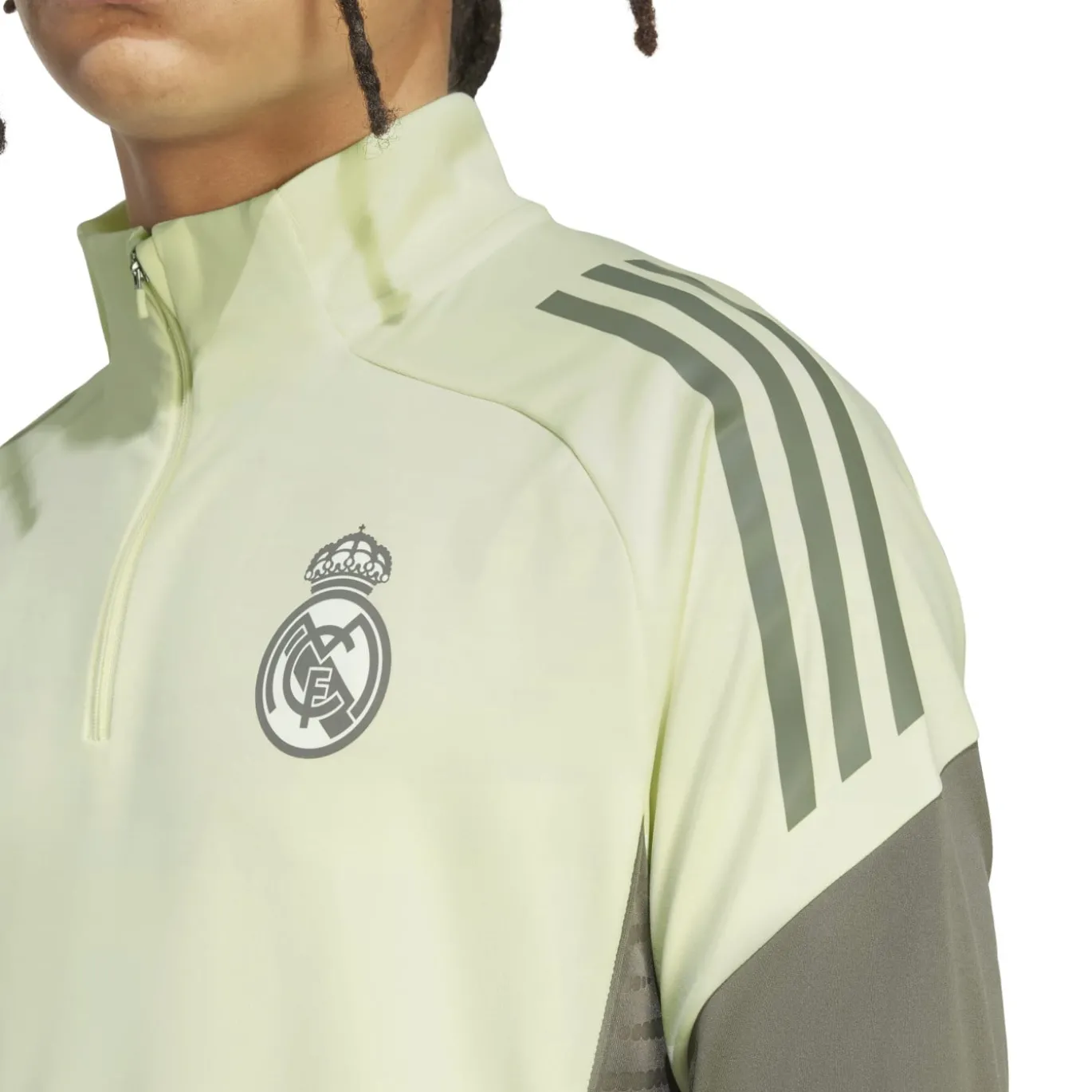 adidas Real Madrid Trainingstrui 1/4-Zip 2025-2026 Lichtgroen Grijs