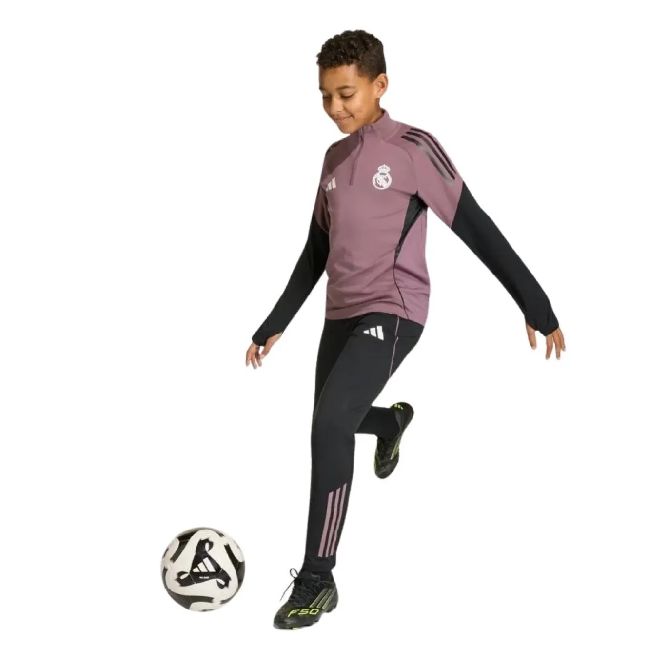 adidas Real Madrid Trainingsbroek 2025-2026 Kids Zwart Paars Wit