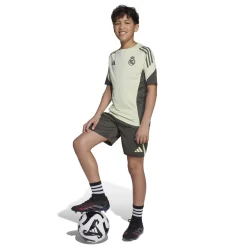 adidas Real Madrid Trainingsbroekje 2025-2026 Kids Grijs Lichtgroen