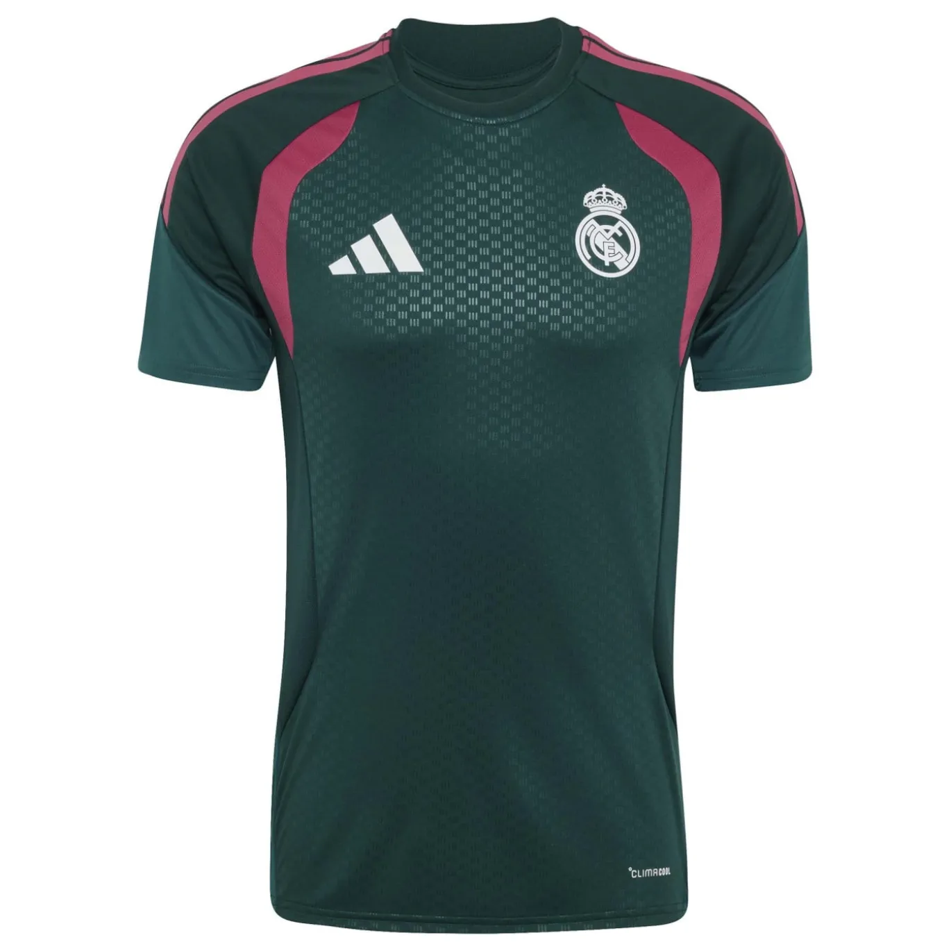 adidas Real Madrid Trainingsshirt 2026-2027 Donkergroen Roze Wit