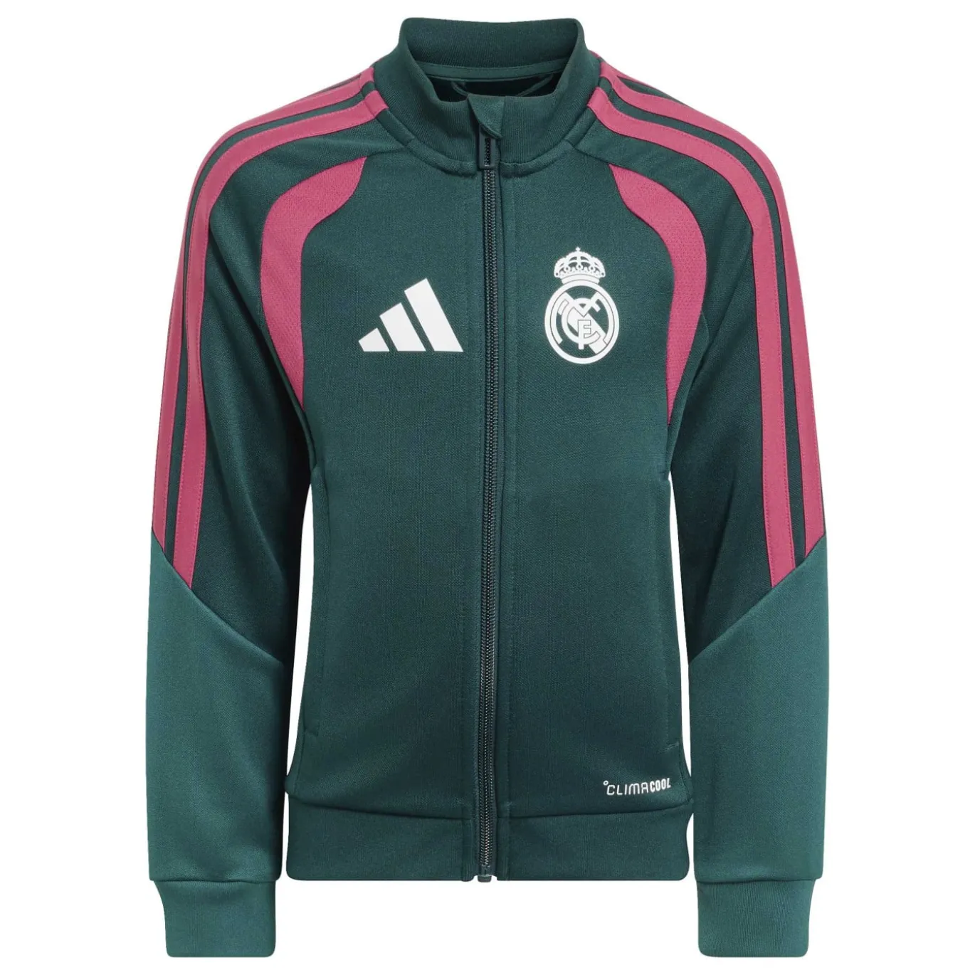 adidas Real Madrid Trainingspak 2026-2027 Peuters/Kleuters Donkergroen Roze Wit