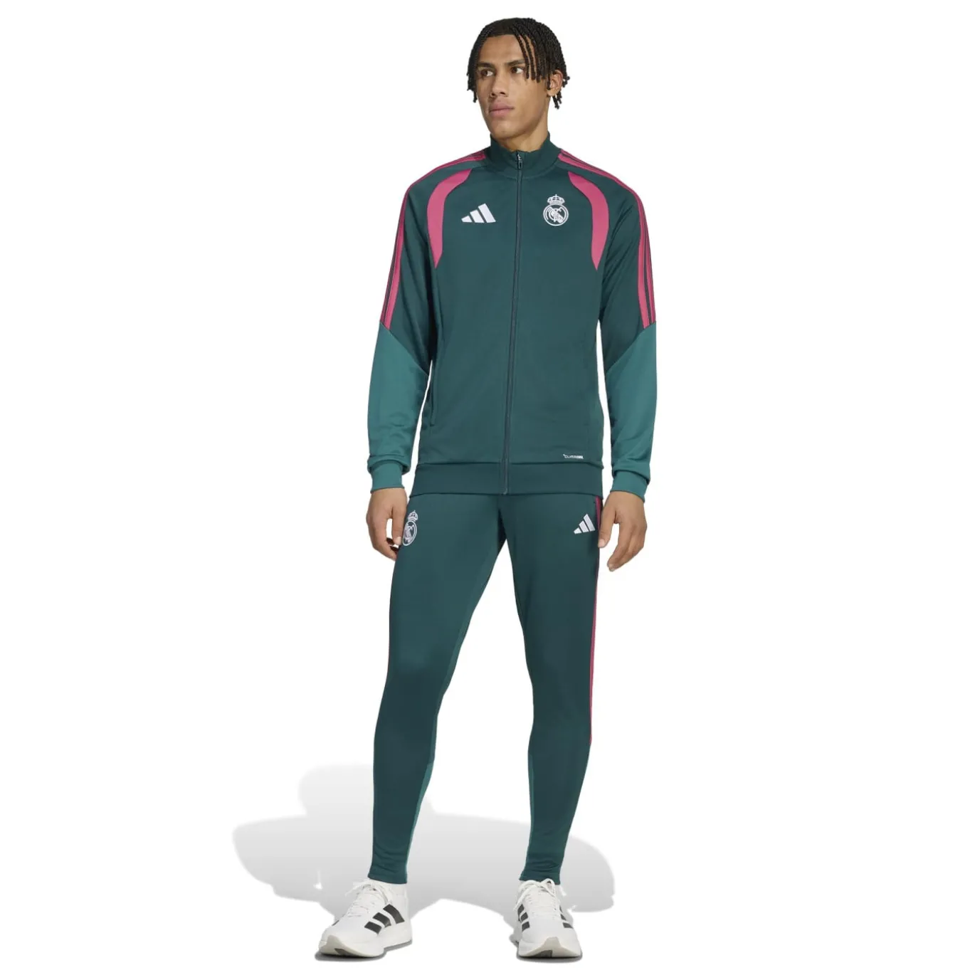 adidas Real Madrid Trainingspak 2026-2027 Donkergroen Roze Wit
