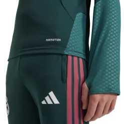 adidas Real Madrid Trainingspak 1/4-Zip 2026-2027 Kids Donkergroen Roze Wit