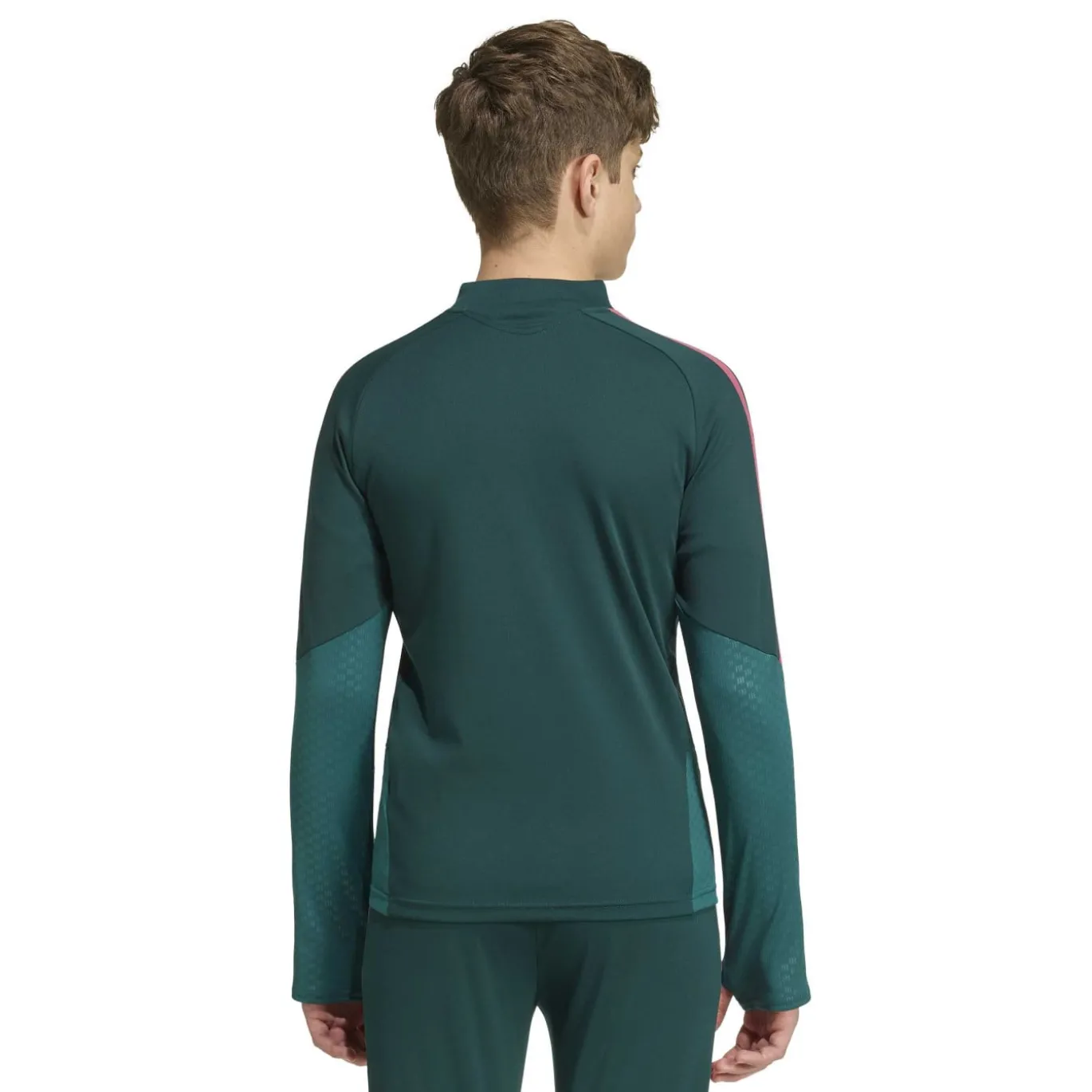 adidas Real Madrid Trainingspak 1/4-Zip 2026-2027 Kids Donkergroen Roze Wit