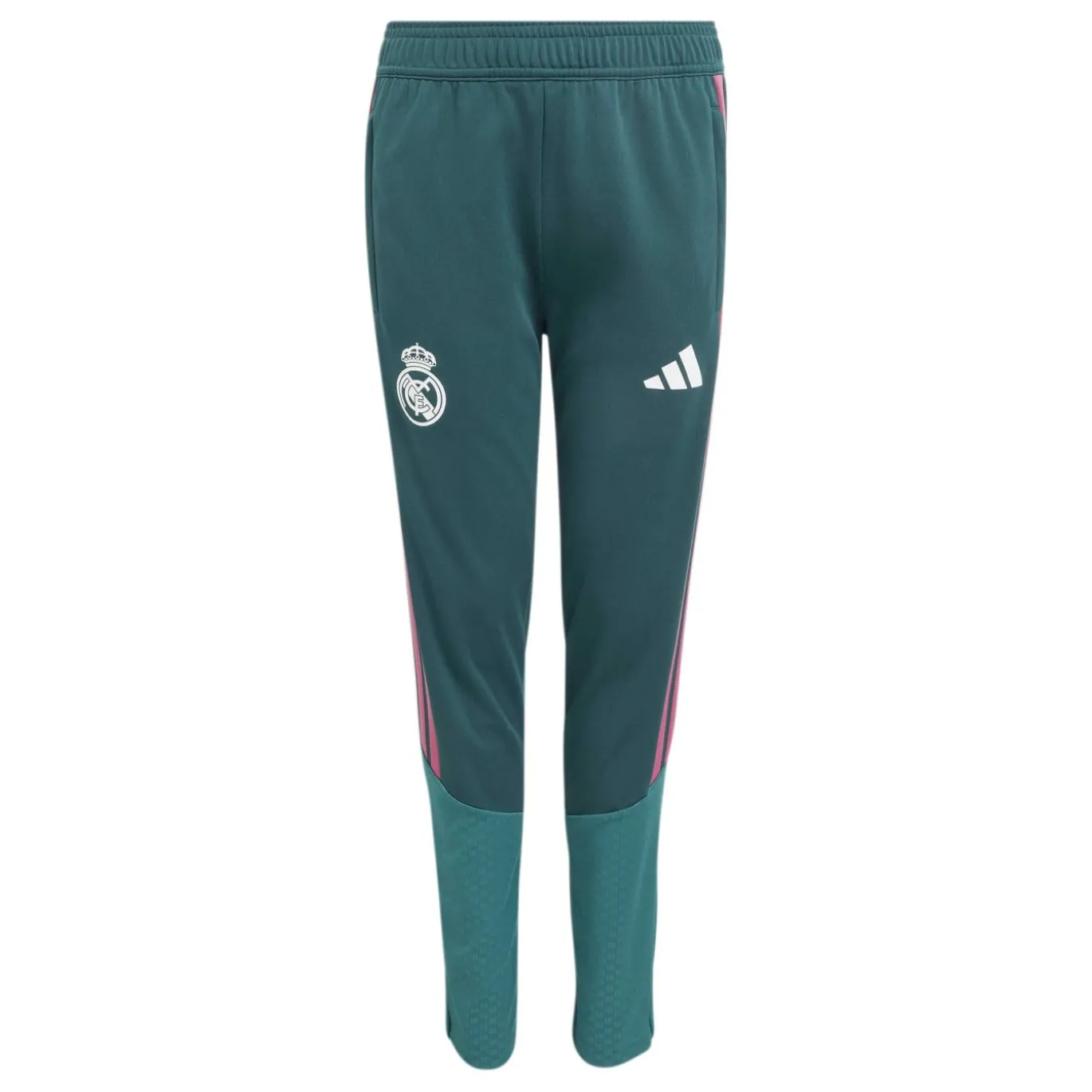 adidas Real Madrid Trainingspak Hooded 2026-2027 Kids Donkergroen Roze Wit