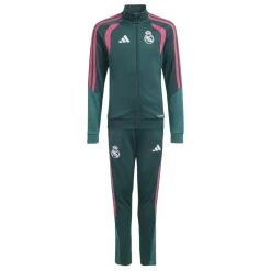 adidas Real Madrid Trainingspak 2026-2027 Kids Donkergroen Roze Wit