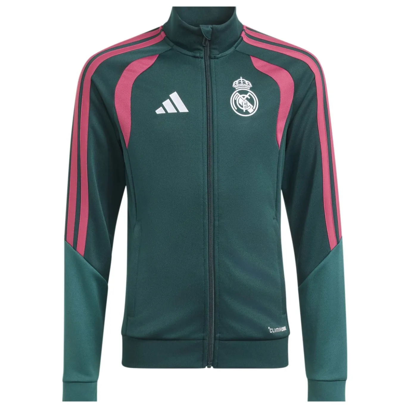 adidas Real Madrid Trainingspak 2026-2027 Kids Donkergroen Roze Wit