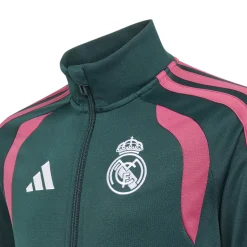 adidas Real Madrid Trainingspak 2026-2027 Kids Donkergroen Roze Wit