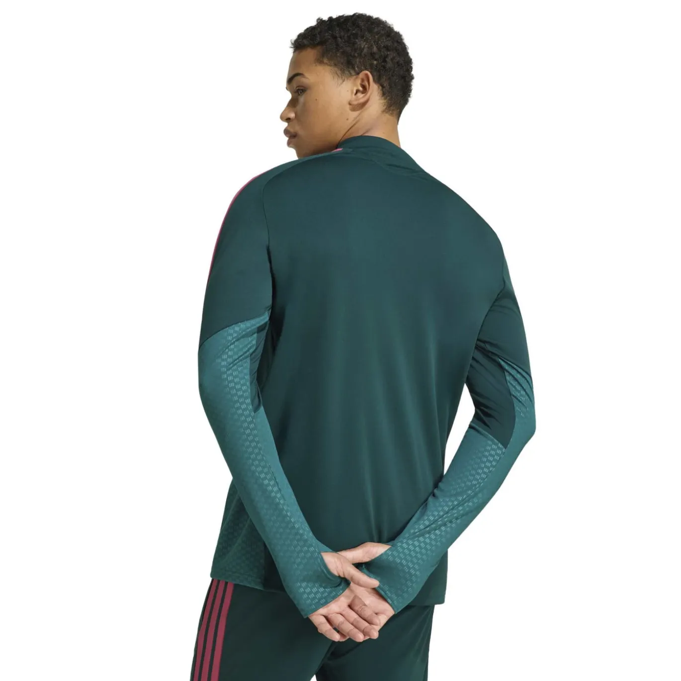 adidas Real Madrid Trainingspak 1/4-Zip 2026-2027 Donkergroen Roze Wit