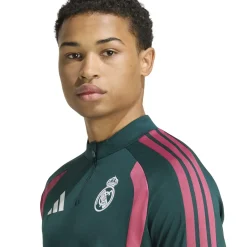 adidas Real Madrid Trainingspak 1/4-Zip 2026-2027 Donkergroen Roze Wit
