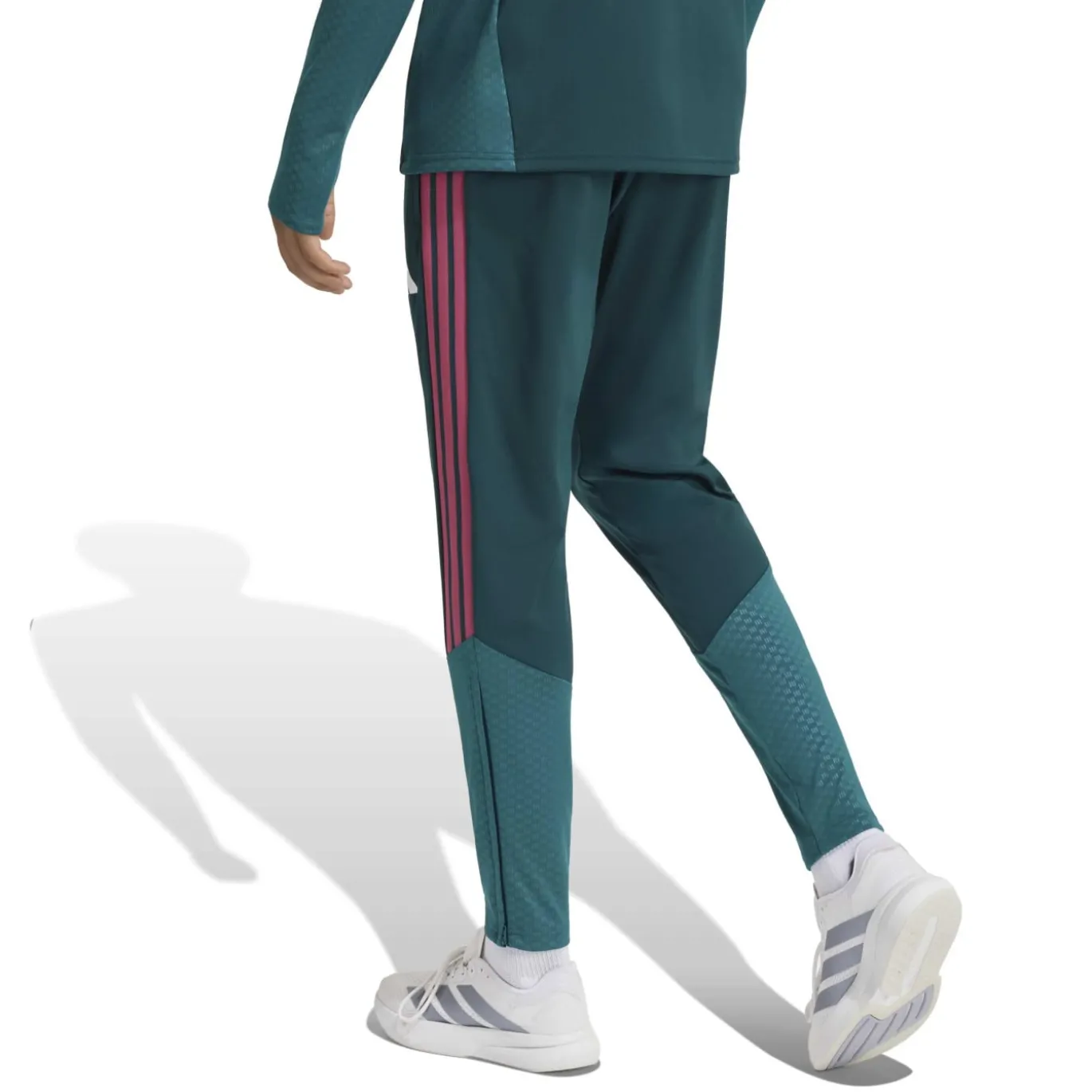 adidas Real Madrid Trainingspak 1/4-Zip 2026-2027 Donkergroen Roze Wit