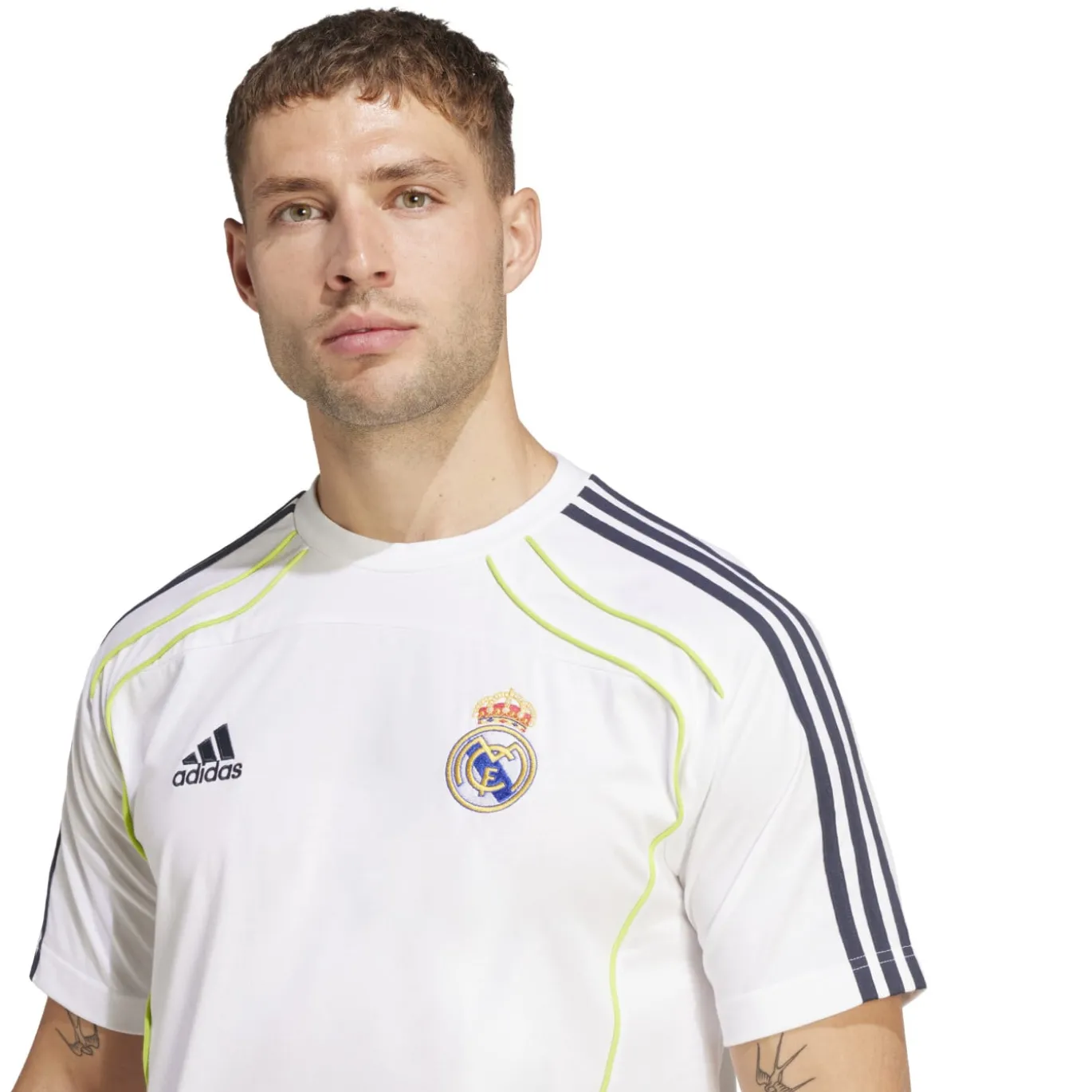 adidas Real Madrid Urban Purist T-Shirt Wit Donkerblauw Lichtgroen