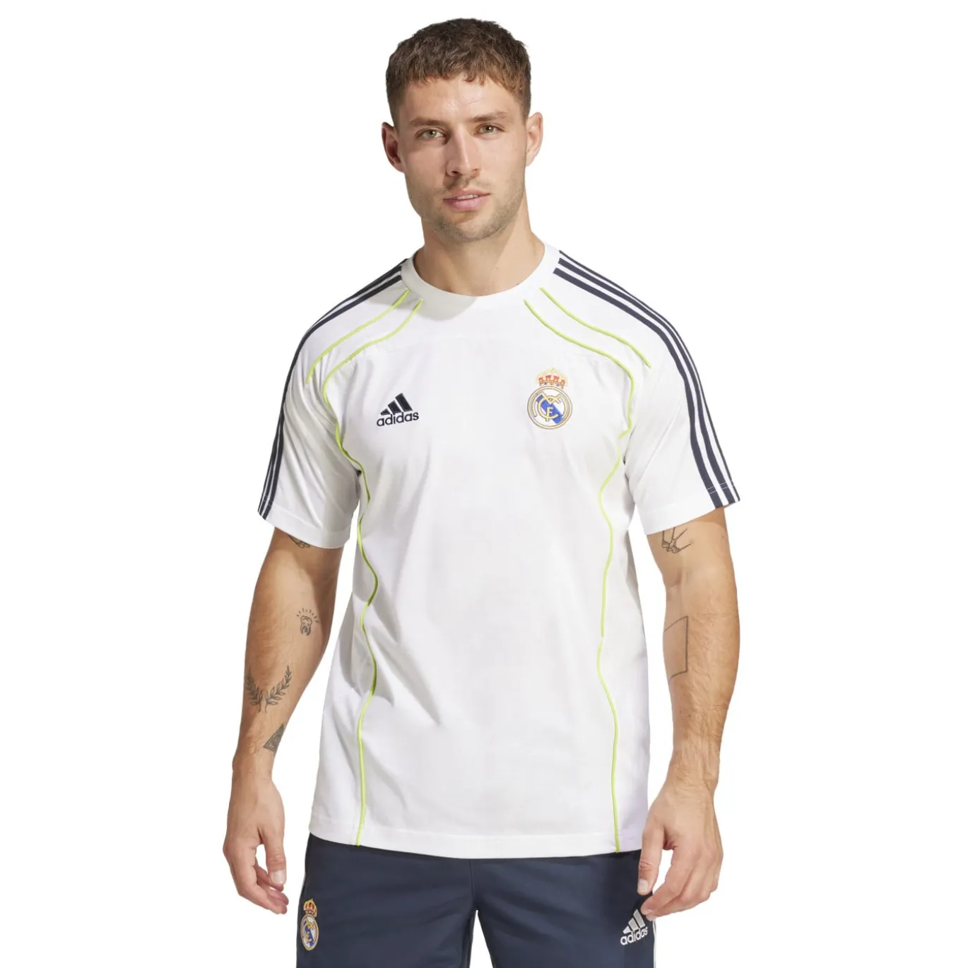adidas Real Madrid Urban Purist T-Shirt Wit Donkerblauw Lichtgroen