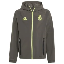 adidas Real Madrid Vis Tech Trainingspak Full-Zip Kids Grijs Lichtgroen