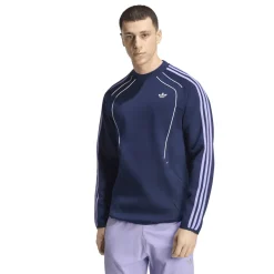 adidas Spacer Crew Sweater Donkerblauw Paars Wit