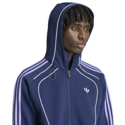 adidas Spacer Trainingsjack Hooded Donkerblauw Paars Wit