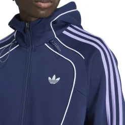 adidas Spacer Trainingsjack Hooded Donkerblauw Paars Wit