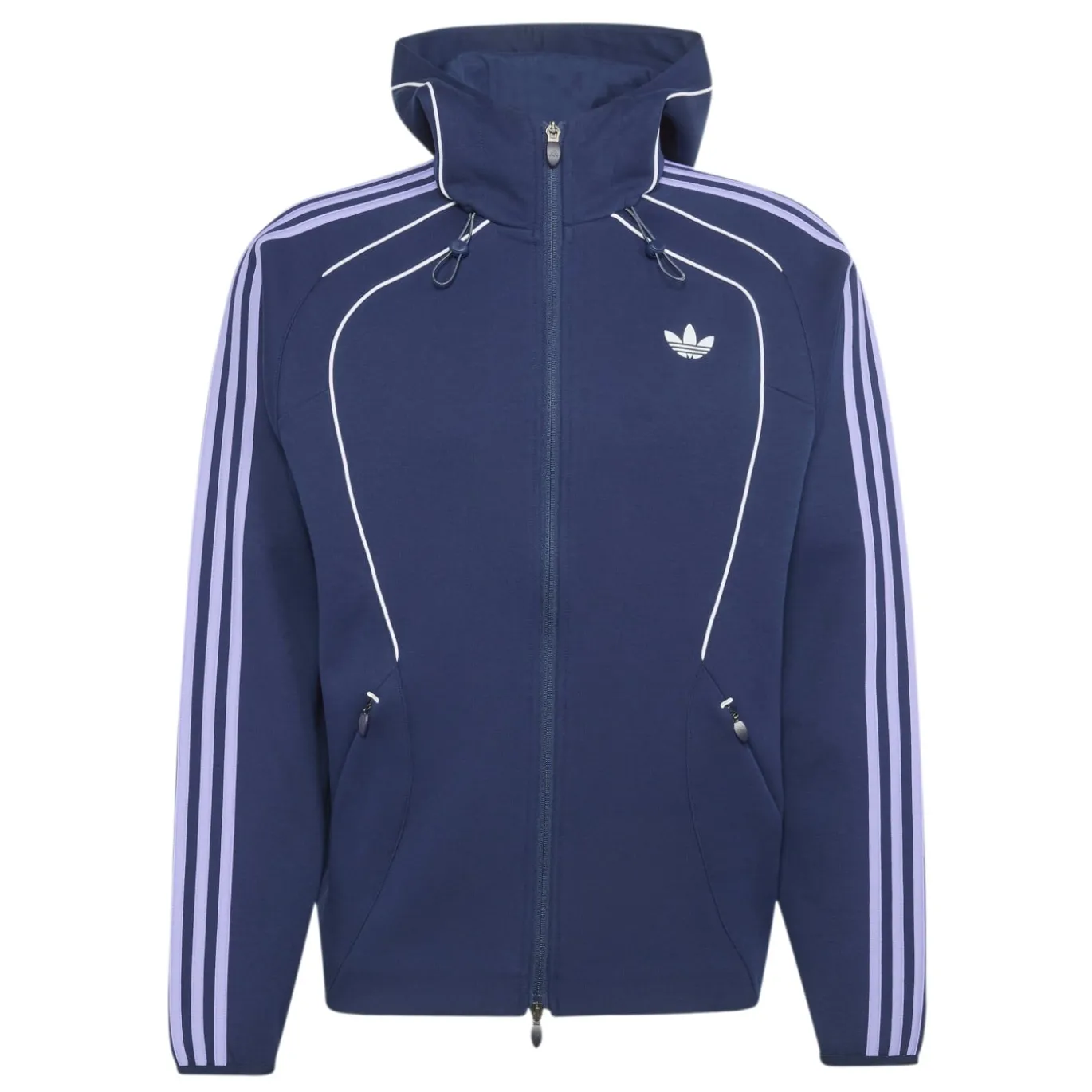 adidas Spacer Trainingsjack Hooded Donkerblauw Paars Wit