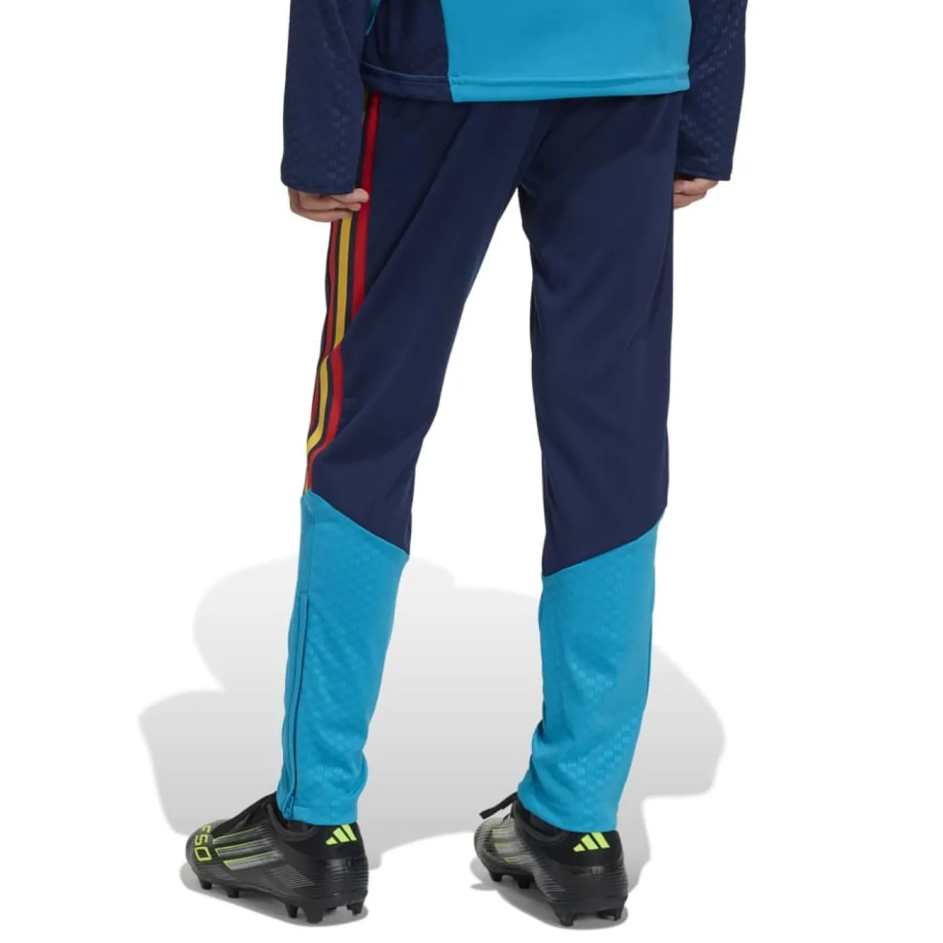 adidas Spanje Trainingsbroek 2026-2028 Kids Donkerblauw Lichtblauw Geel