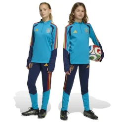 adidas Spanje Trainingsbroek 2026-2028 Kids Donkerblauw Lichtblauw Geel