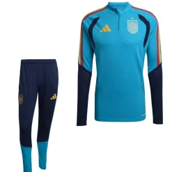 adidas Spanje Trainingspak 1/4-Zip 2026-2028 Lichtblauw Donkerblauw Geel
