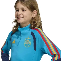 adidas Spanje Trainingspak 1/4-Zip 2026-2028 Kids Lichtblauw Donkerblauw Geel