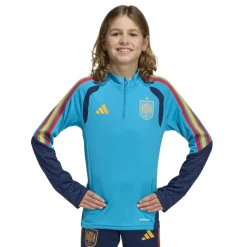 adidas Spanje Trainingspak 1/4-Zip 2026-2028 Kids Lichtblauw Donkerblauw Geel