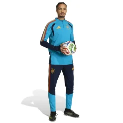 adidas Spanje Trainingstrui 1/4-Zip 2026-2028 Lichtblauw Donkerblauw Geel