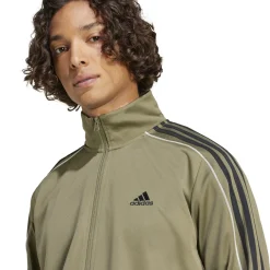 adidas Sportswear 3-Stripes Trainingspak Full-Zip Olijfgroen Zwart