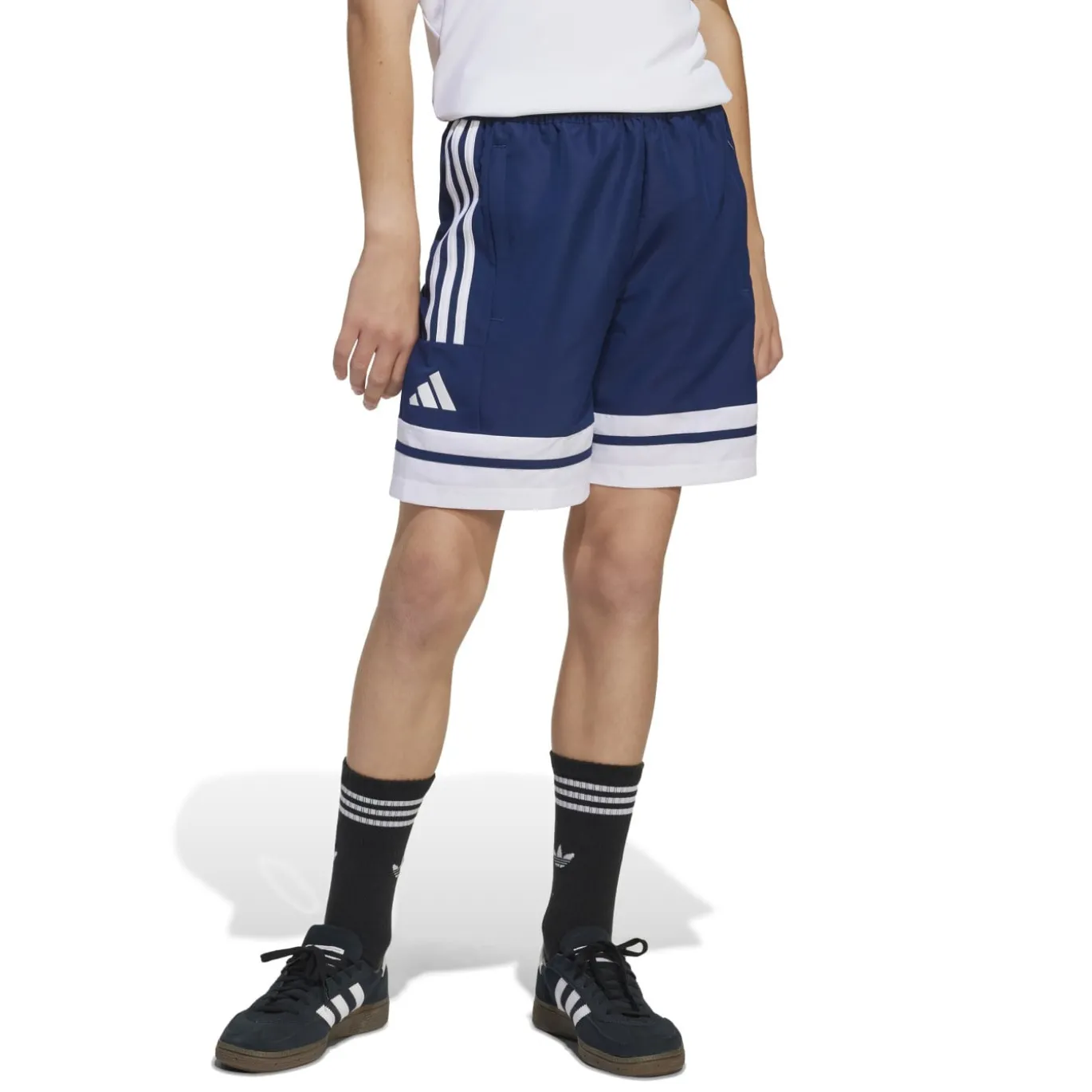 adidas Squadra 25 Downtime Broekje Kids Donkerblauw Wit