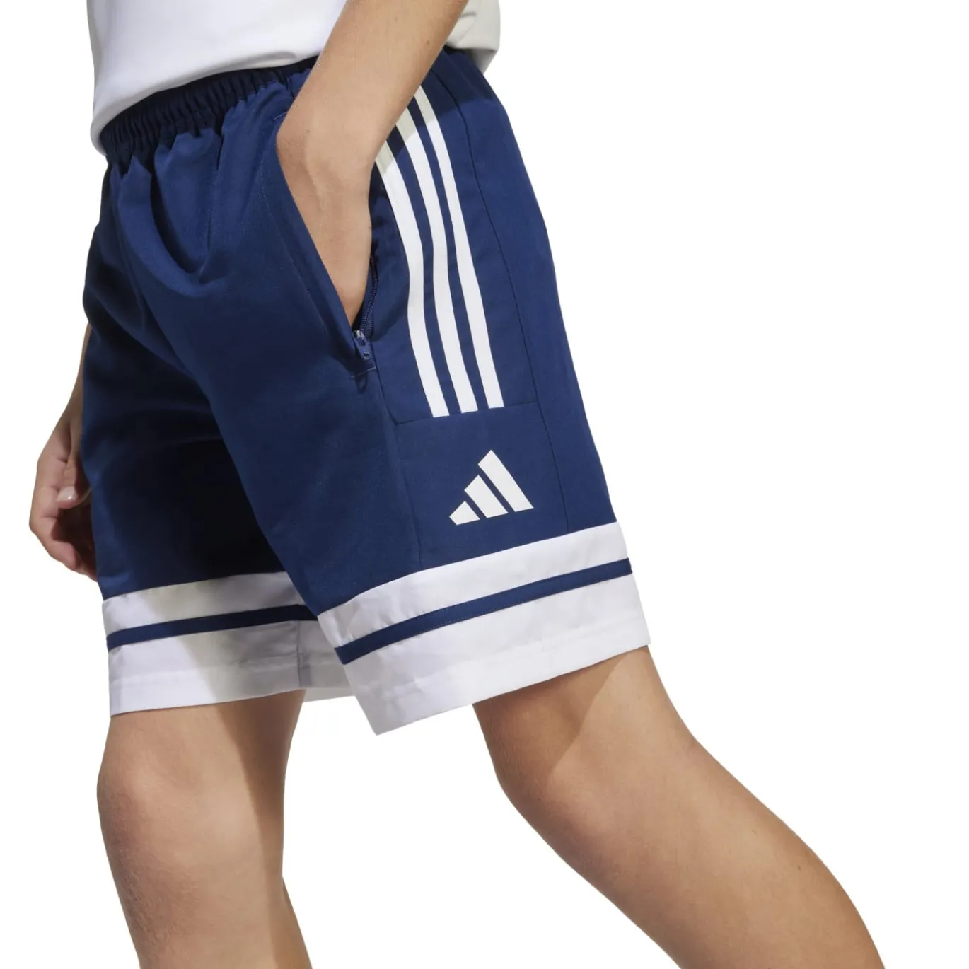 adidas Squadra 25 Downtime Broekje Kids Donkerblauw Wit