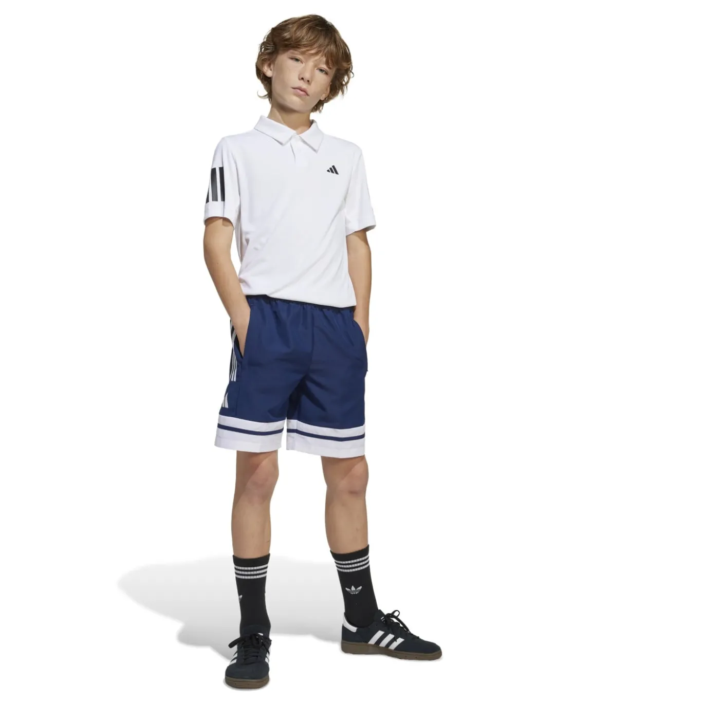 adidas Squadra 25 Downtime Broekje Kids Donkerblauw Wit