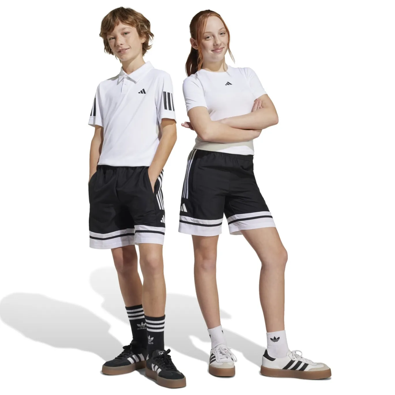 adidas Squadra 25 Downtime Broekje Kids Zwart Wit