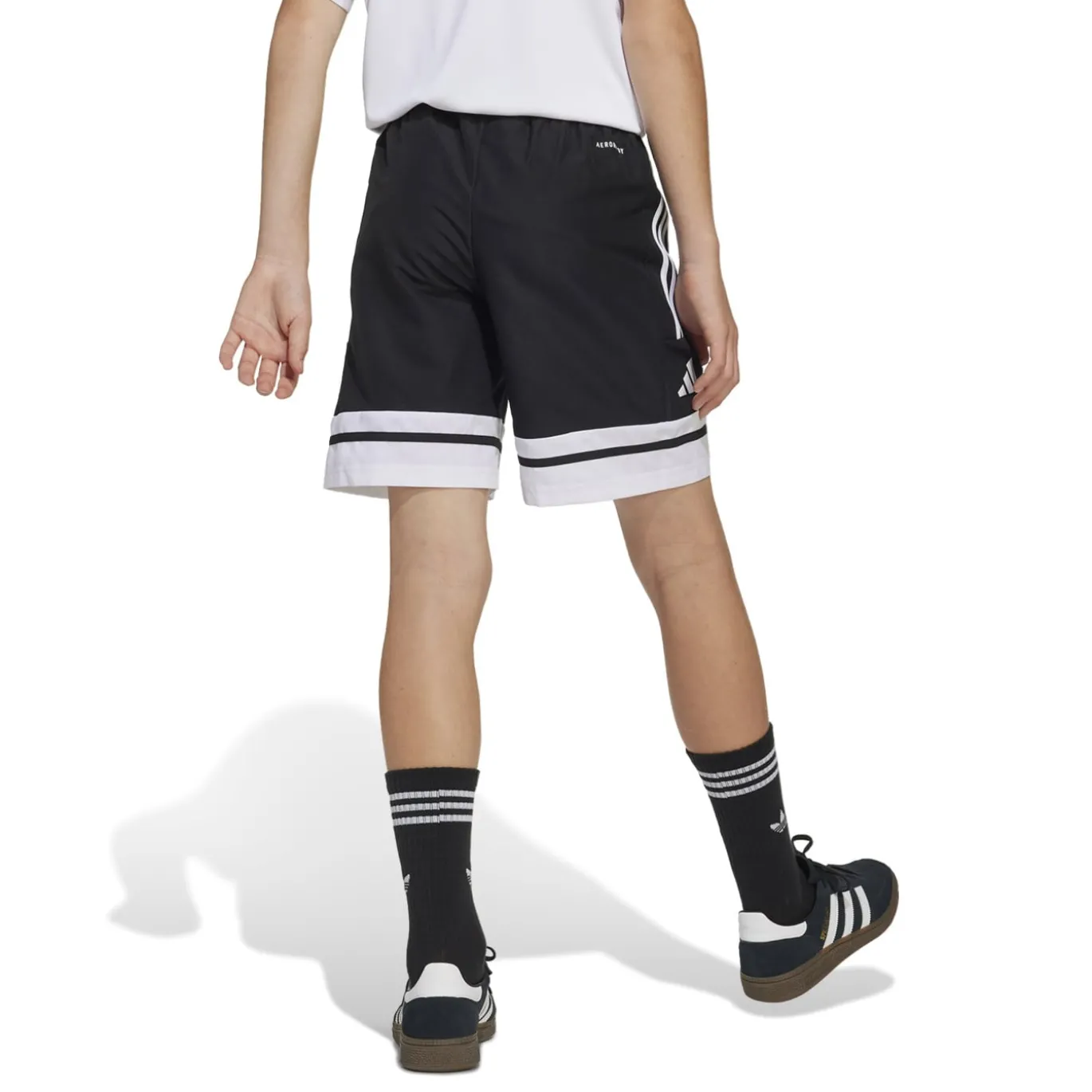adidas Squadra 25 Downtime Broekje Kids Zwart Wit