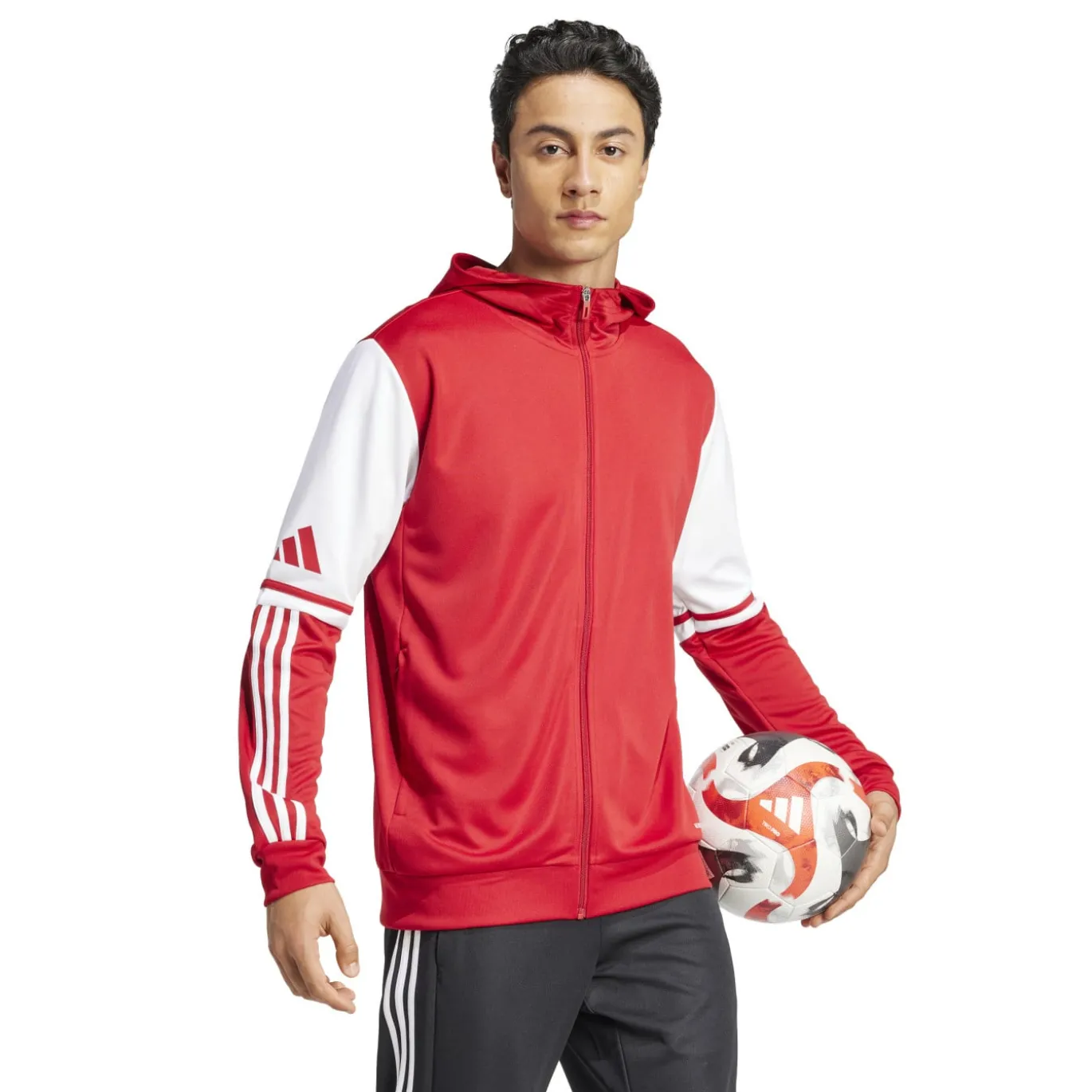 adidas Squadra 25 Hooded Trainingspak Full-Zip Rood Zwart Wit