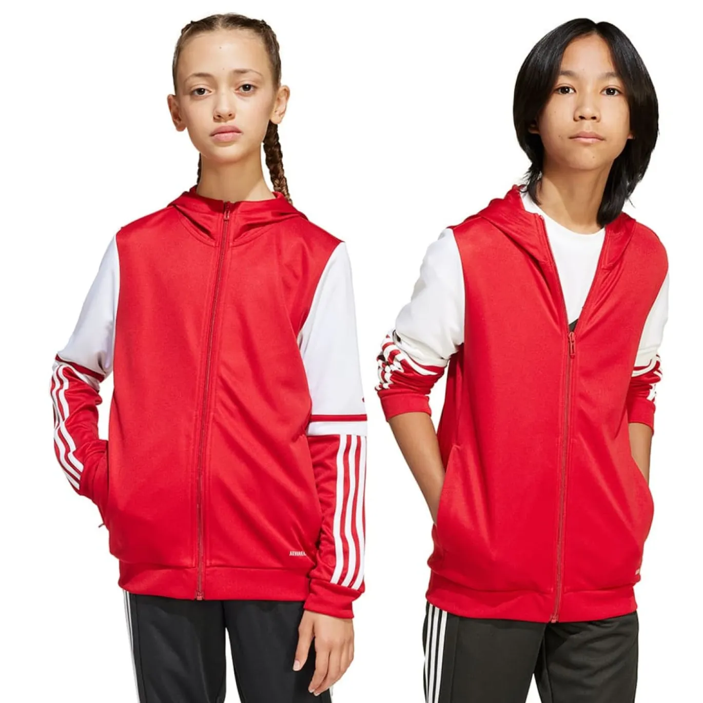 adidas Squadra 25 Hooded Trainingsjack Kids Rood Wit