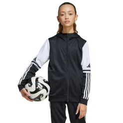 adidas Squadra 25 Hooded Trainingsjack Kids Zwart Wit