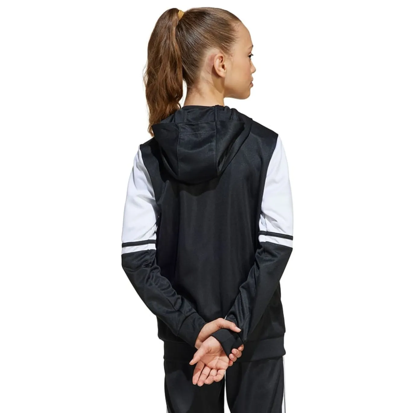 adidas Squadra 25 Hooded Trainingsjack Kids Zwart Wit