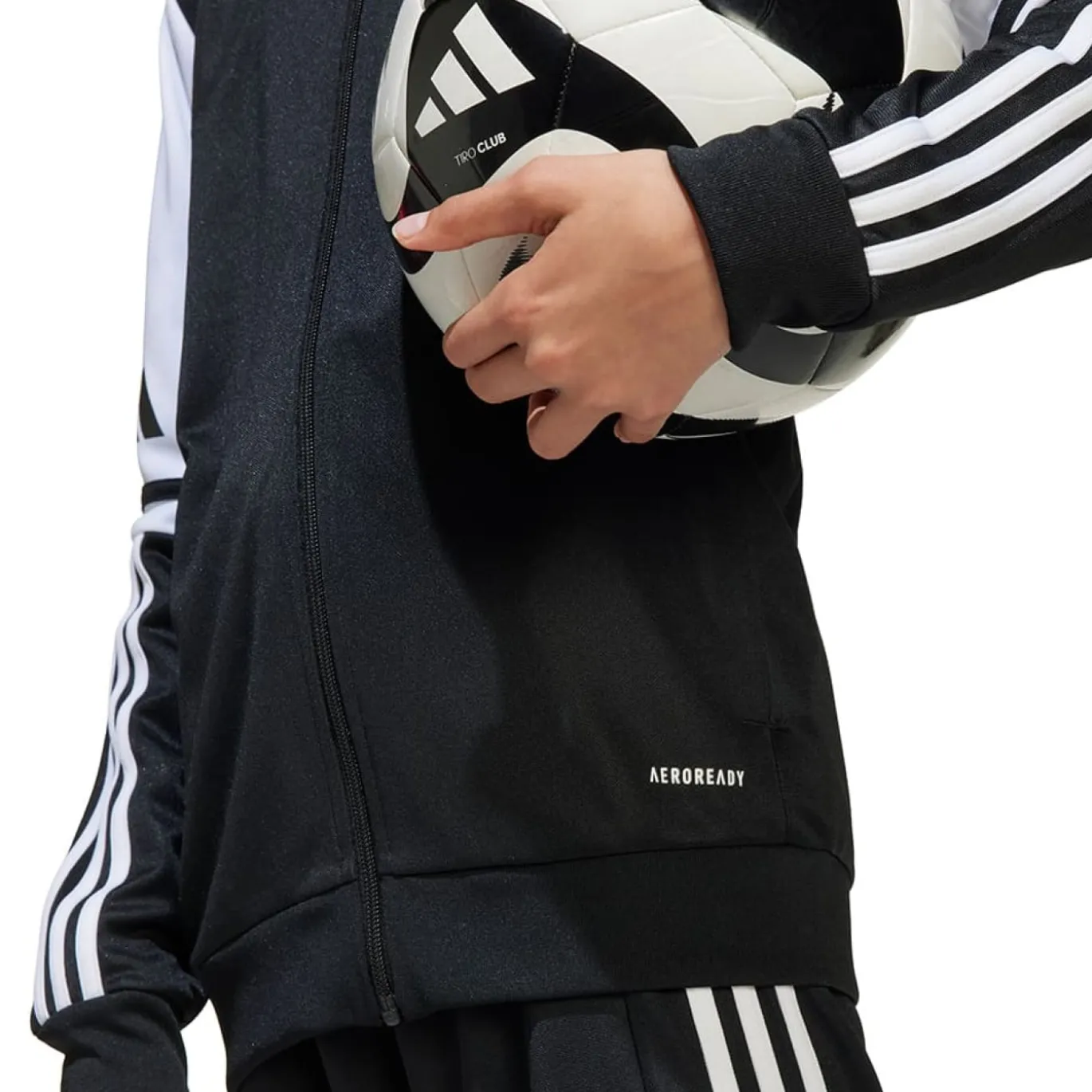 adidas Squadra 25 Hooded Trainingsjack Kids Zwart Wit