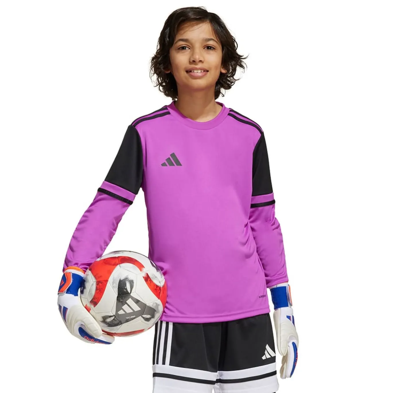 adidas Squadra 25 Keepersshirt Lange Mouwen Kids Paars Zwart