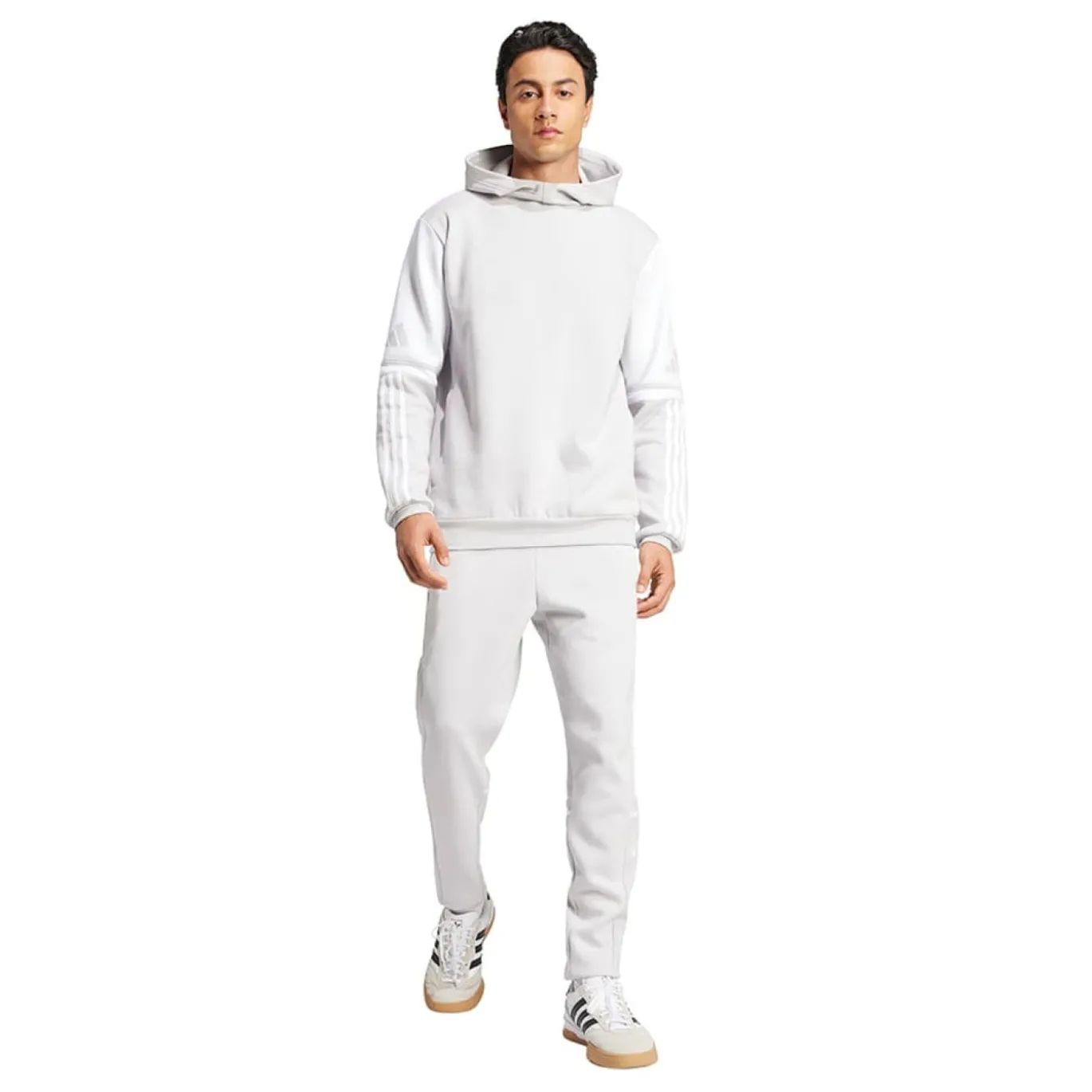 adidas Squadra 25 Sweat Hooded Trainingspak Lichtgrijs Wit