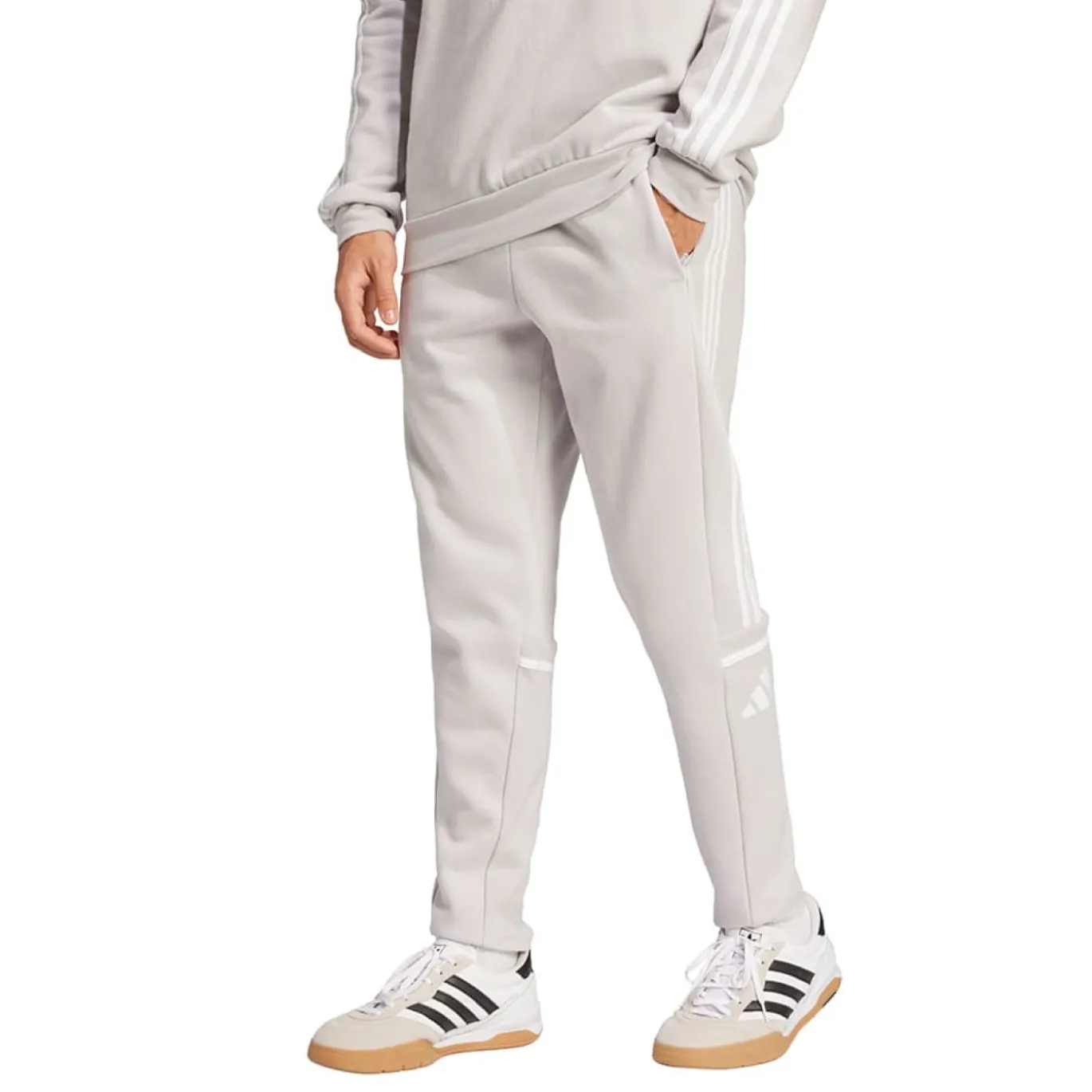 adidas Squadra 25 Sweat Hooded Trainingspak Lichtgrijs Wit