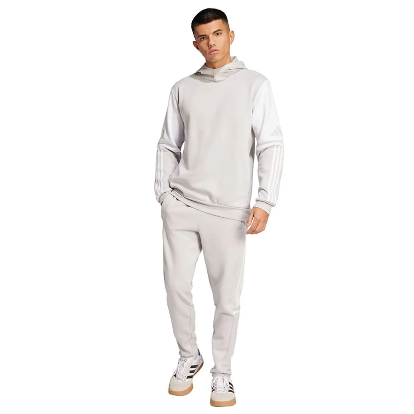 adidas Squadra 25 Sweat Hooded Trainingspak Lichtgrijs Wit